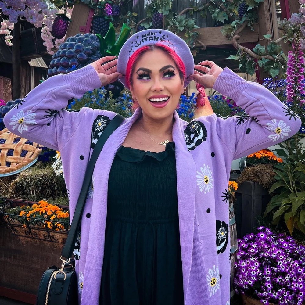 SOLD on MERC | Springoween Cardigan | Backstitch Bruja